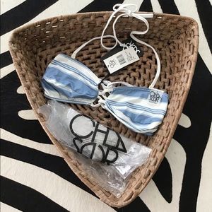 NEW🌼CHASER Bandeau Bikini Top W/Removable Straps
